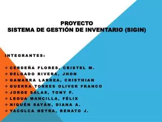 proyecto sistema de gesti n de inventario sigin