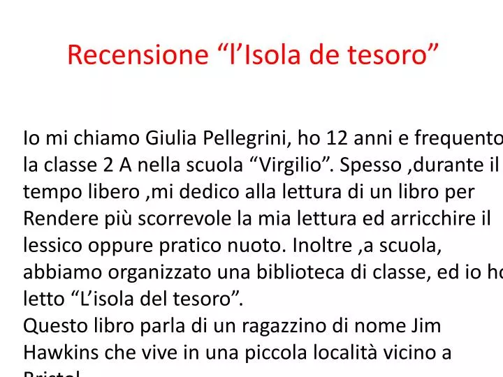 recensione l isola de tesoro