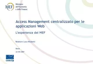 access management centralizzato per le applicazioni web