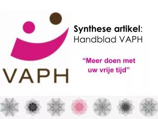synthese artikel handblad vaph