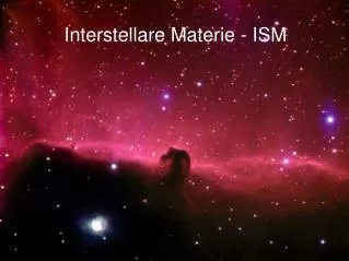 interstellare materie ism