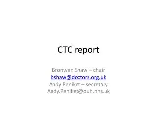 CTC report