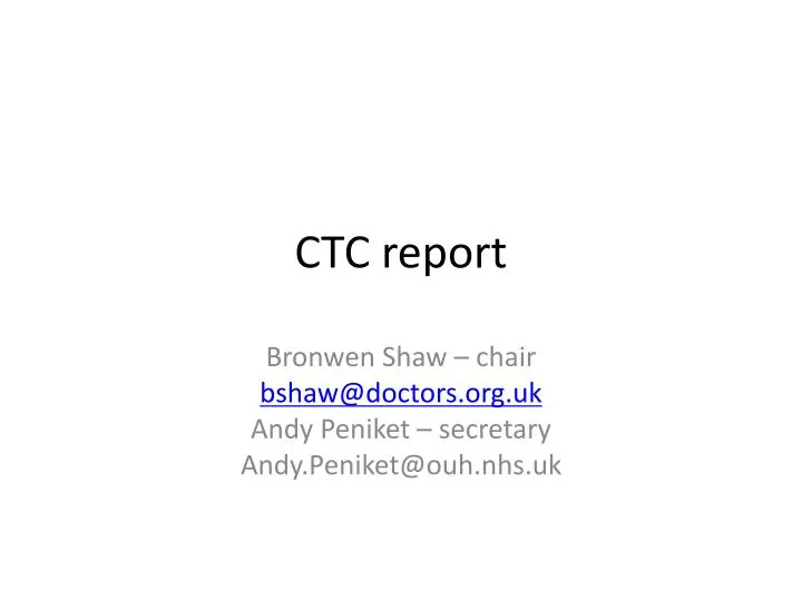 ctc report