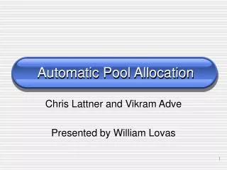 Automatic Pool Allocation
