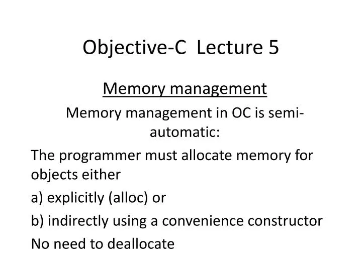 objective c lecture 5