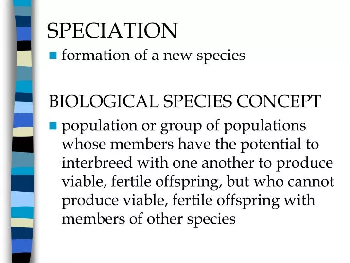 speciation