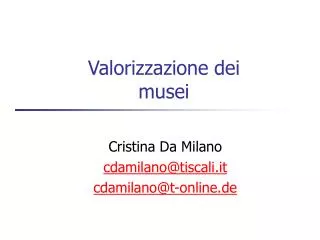 valorizzazione dei musei