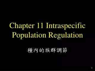 chapter 11 intraspecific population regulation