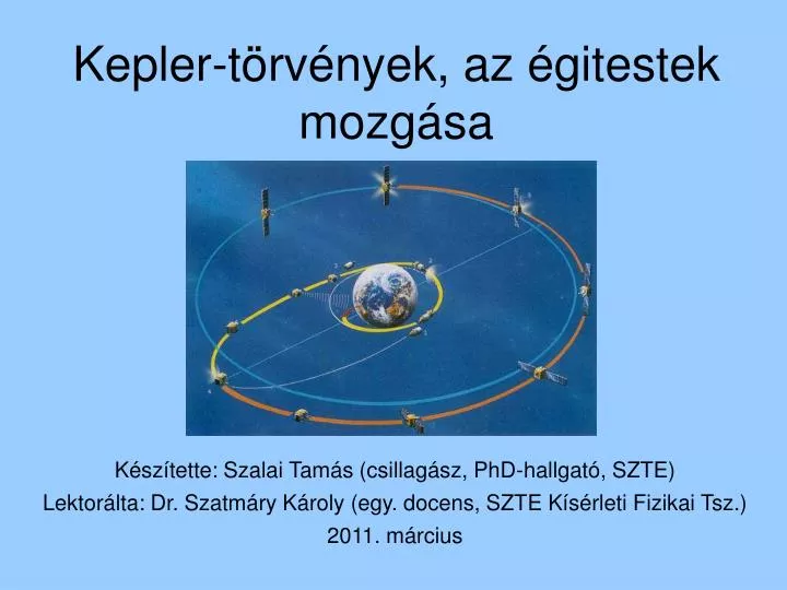 kepler t rv nyek az gitestek mozg sa