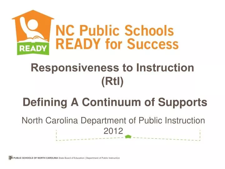 defining a continuum of supports north carolina department of public instruction 2012
