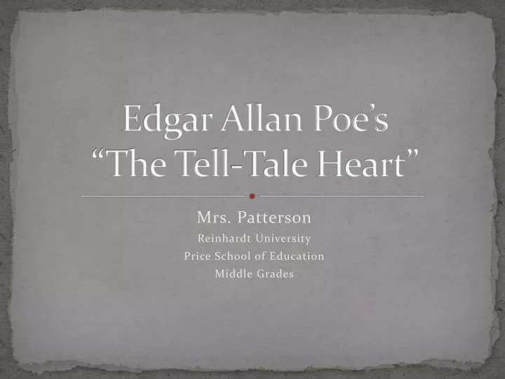 edgar allan poe s the tell tale heart