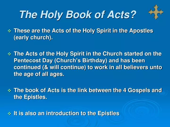 the holy book of acts