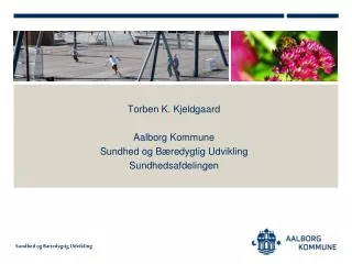 torben k kjeldgaard aalborg kommune sundhed og b redygtig udvikling sundhedsafdelingen