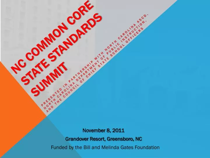 nc common core state standards summit