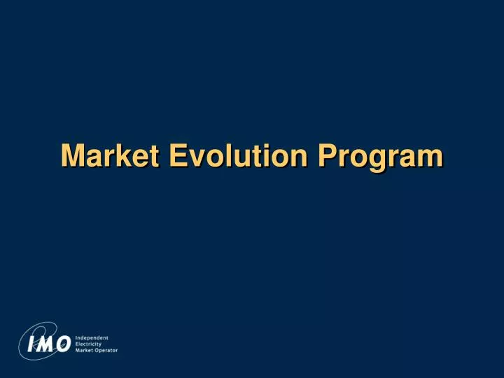 market evolution program