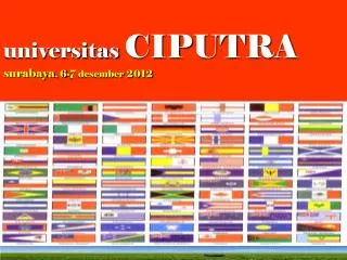 universitas CIPUTRA surabaya , 6-7 desember 2012