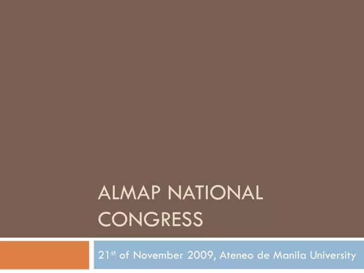 almap national congress