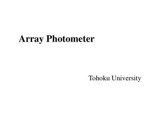Array Photometer