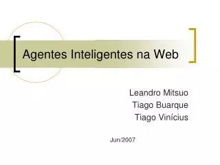 agentes inteligentes na web