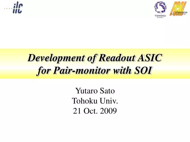 development of readout asic for pair monitor with soi