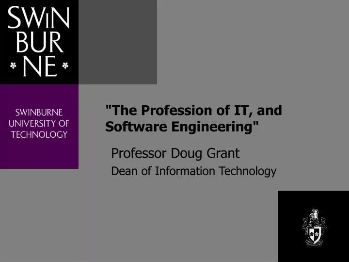 the profession of it and software engineering