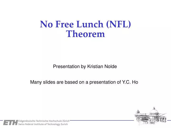no free lunch nfl theorem