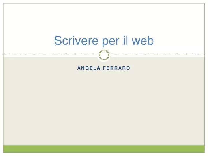 scrivere per il web