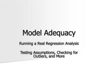 Model Adequacy