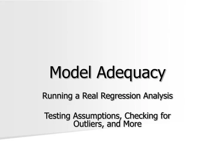 model adequacy