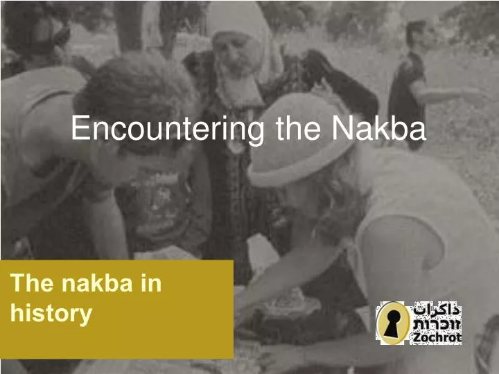 encountering the nakba