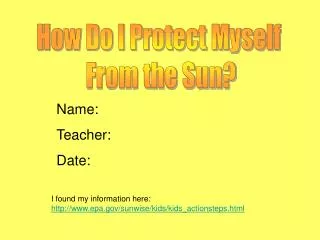 How Do I Protect Myself From the Sun?