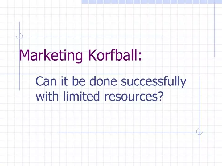 marketing korfball