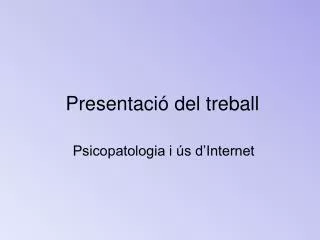 presentaci del treball