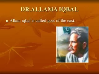 DR.ALLAMA IQBAL