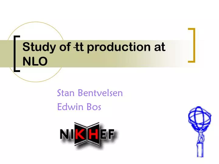 study of tt production at nlo