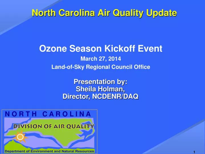 north carolina air quality update