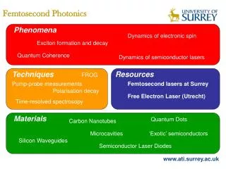 Femtosecond Photonics