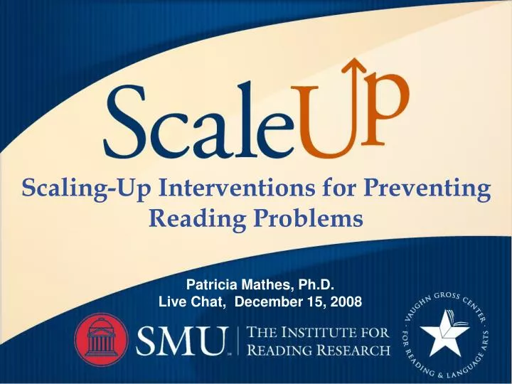scaling up interventions for preventing reading problems
