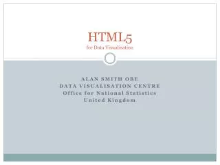 HTML5 for Data Visualisation