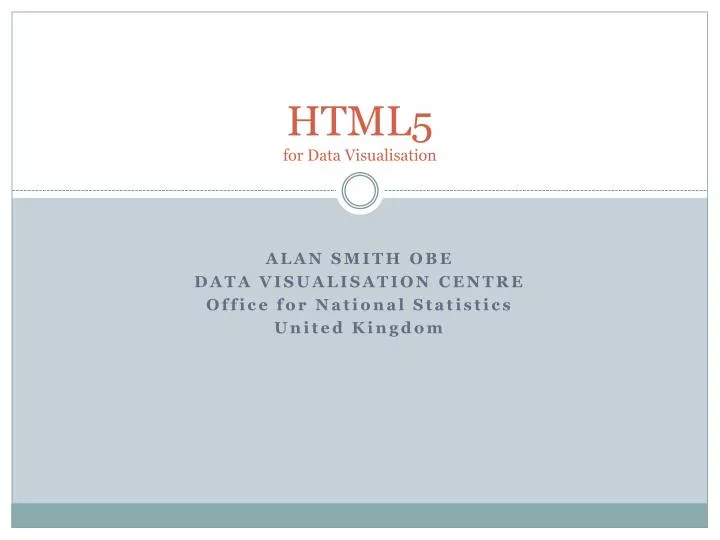html5 for data visualisation