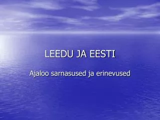 leedu ja eesti