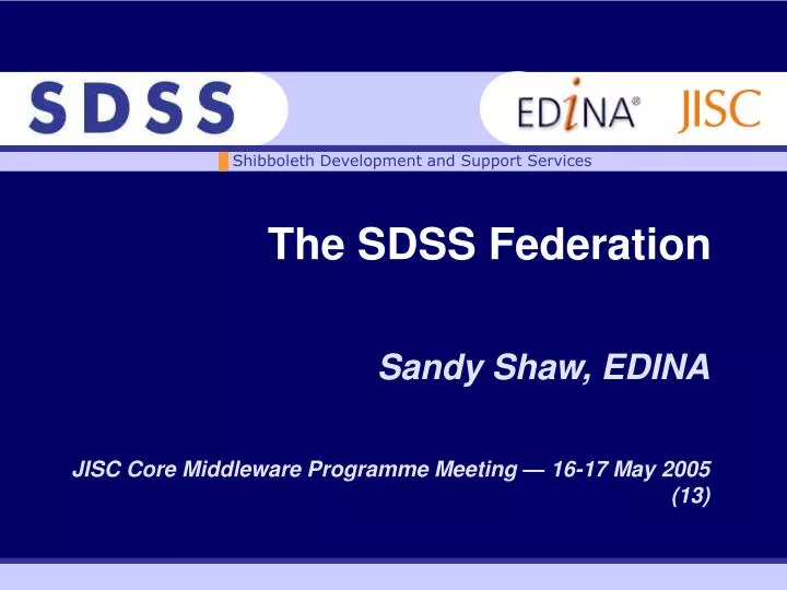 the sdss federation