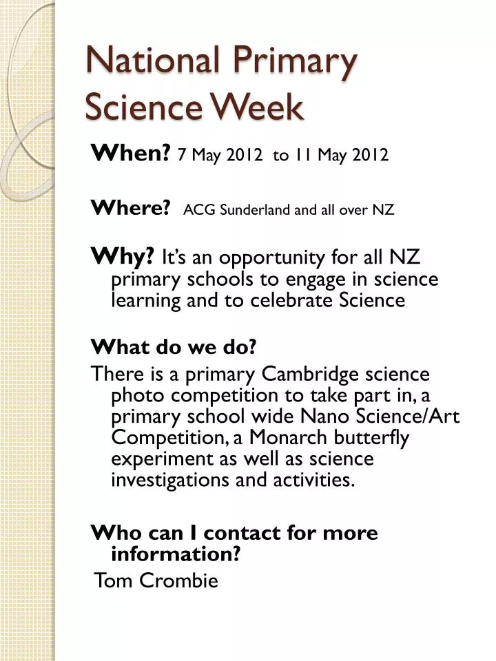 national primary science week