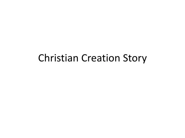 christian creation story