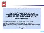 FRANCISCO JOSÉ DA SILVA - slide 1