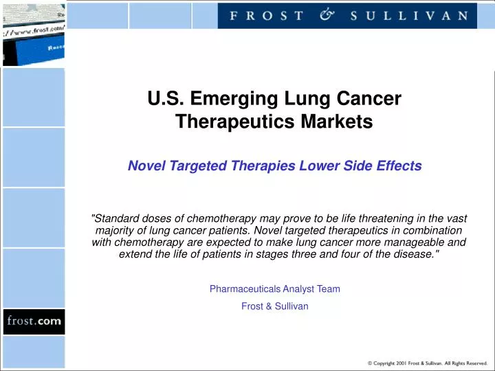u s emerging lung cancer therapeutics markets novel targeted therapies lower side effects