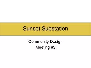Sunset Substation