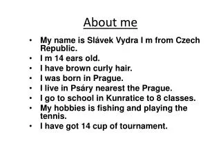 about me