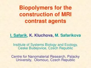 Biopolymers for the construction of MRI contrast agents