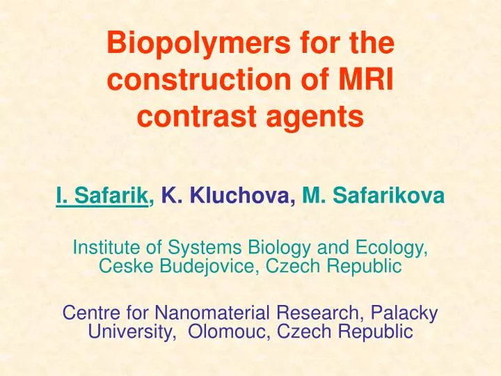 biopolymers for the construction of mri contrast agents